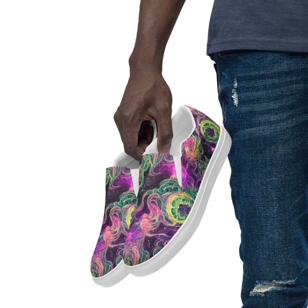Dreamflare on Men's Slip-On Canvas Shoes — Left Front