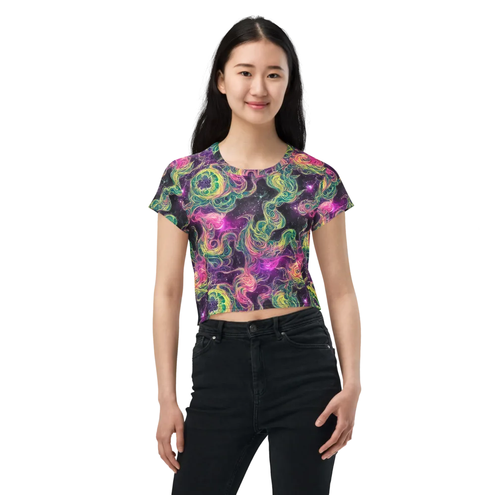 Dreamflare on Crop Tee — Front