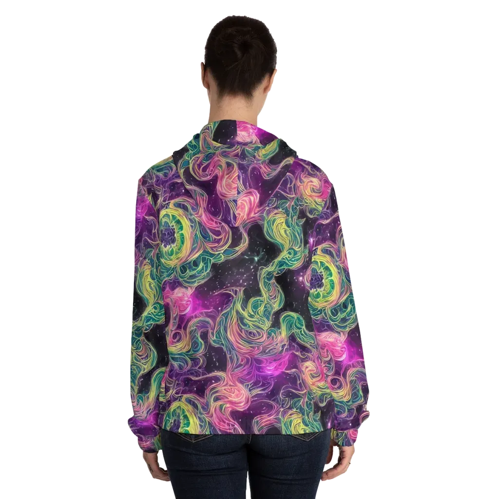 Dreamflare on Women's Full-Zip Hoodie — Back On Person