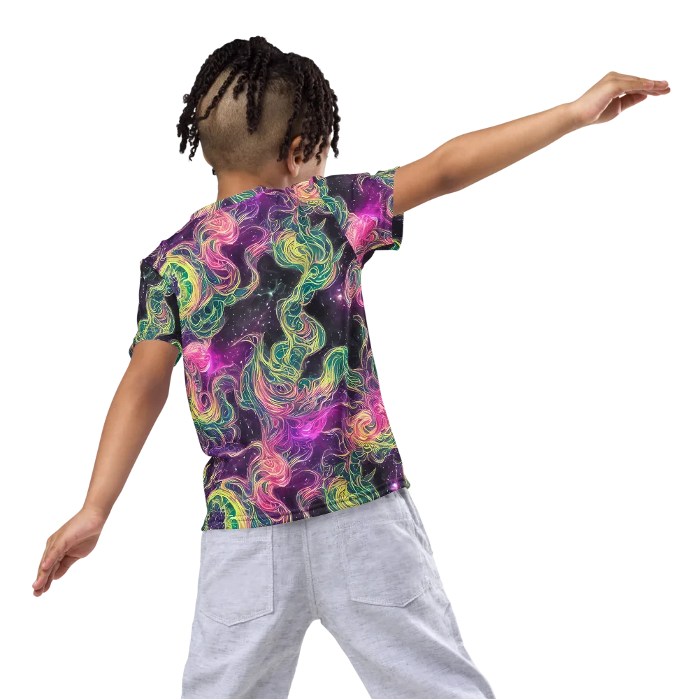 Dreamflare on Kids Crew Neck T-Shirt — Back