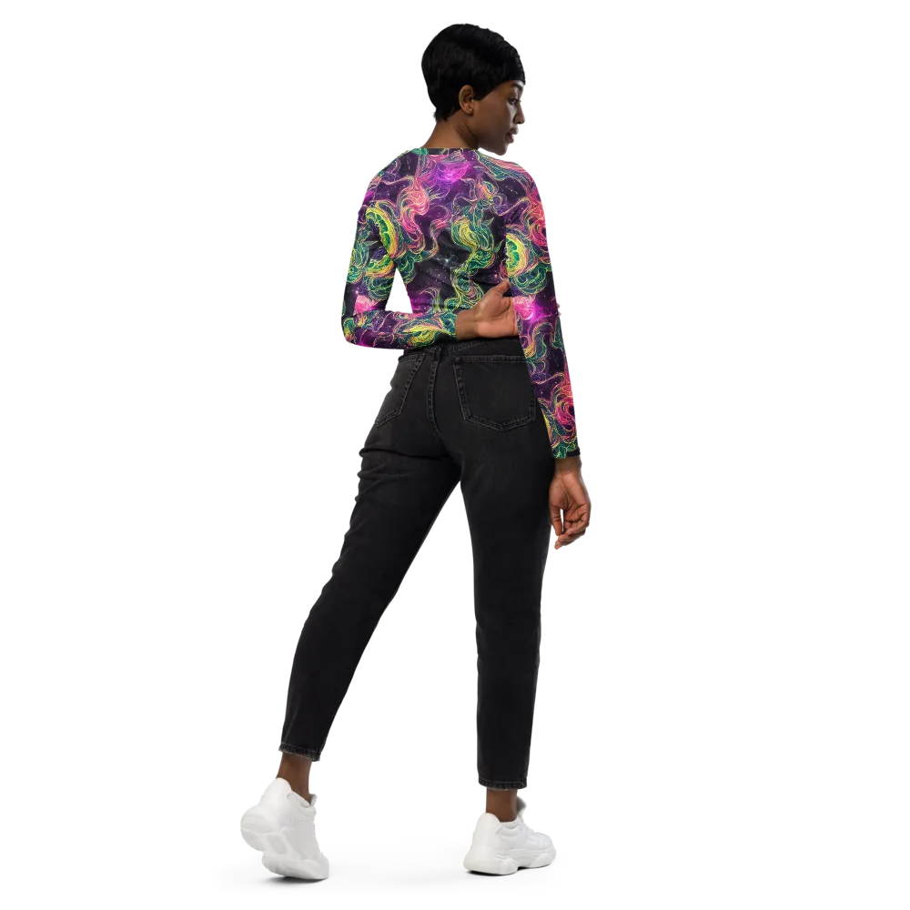Dreamflare on Long Sleeve Crop Top — Right Back