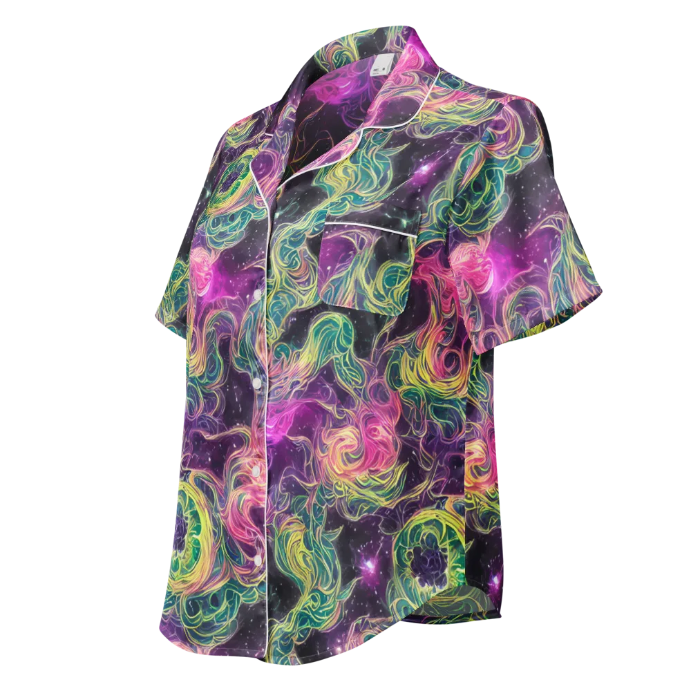 Dreamflare on Women's Short Sleeve Pajama Top — Left Front