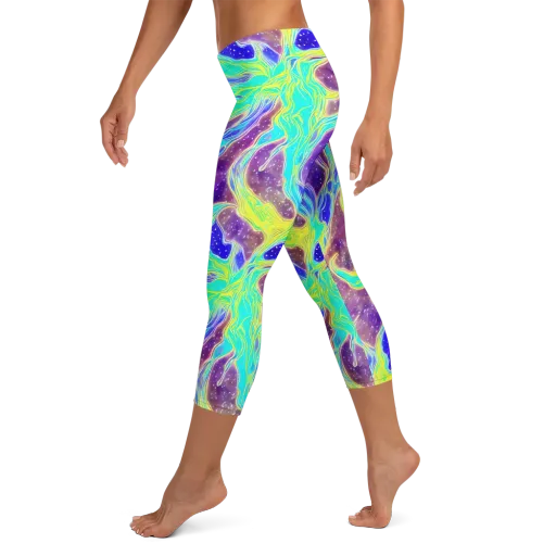 Galactic Marble on a Capri Leggings