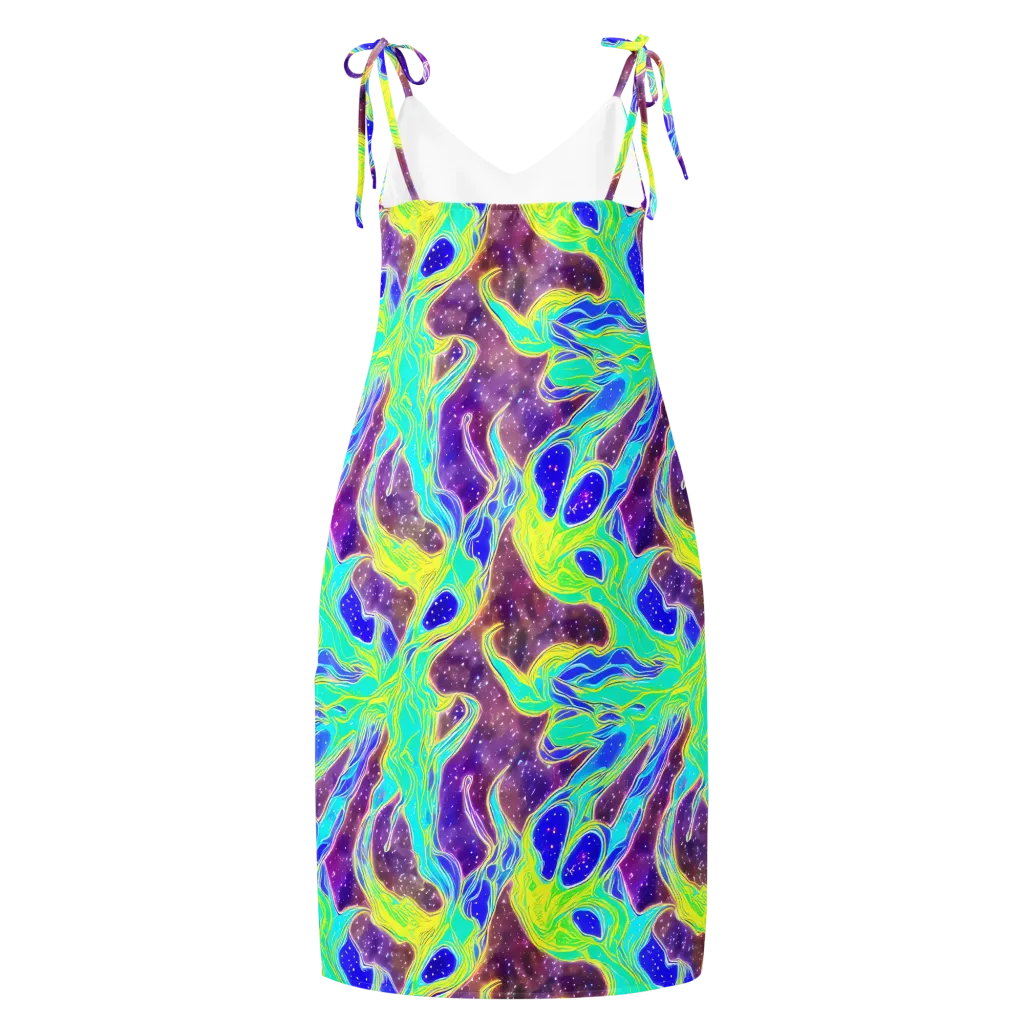 Galactic Marble on Slip Dress — Back