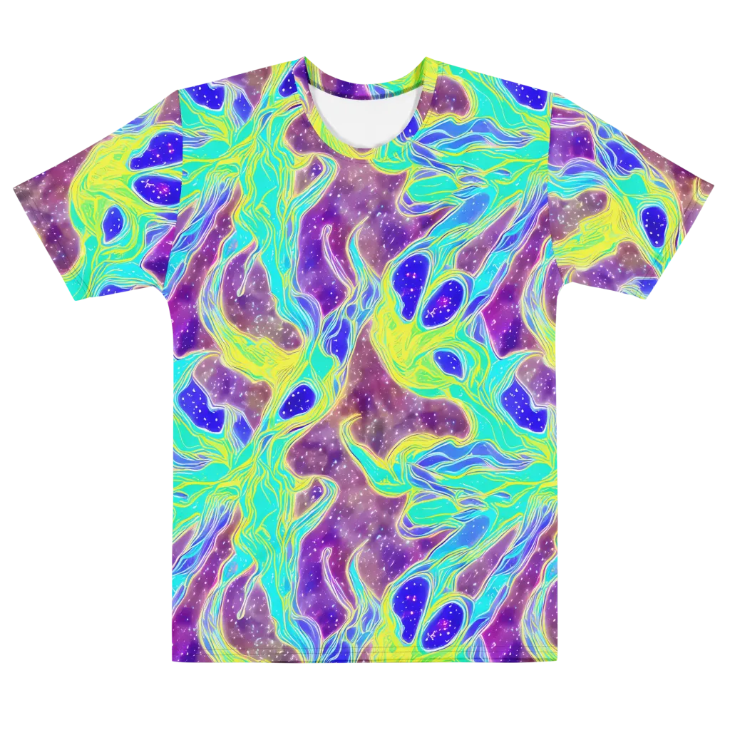 Galactic Marble on Men's Cotton Crew Neck T-Shirt — Front