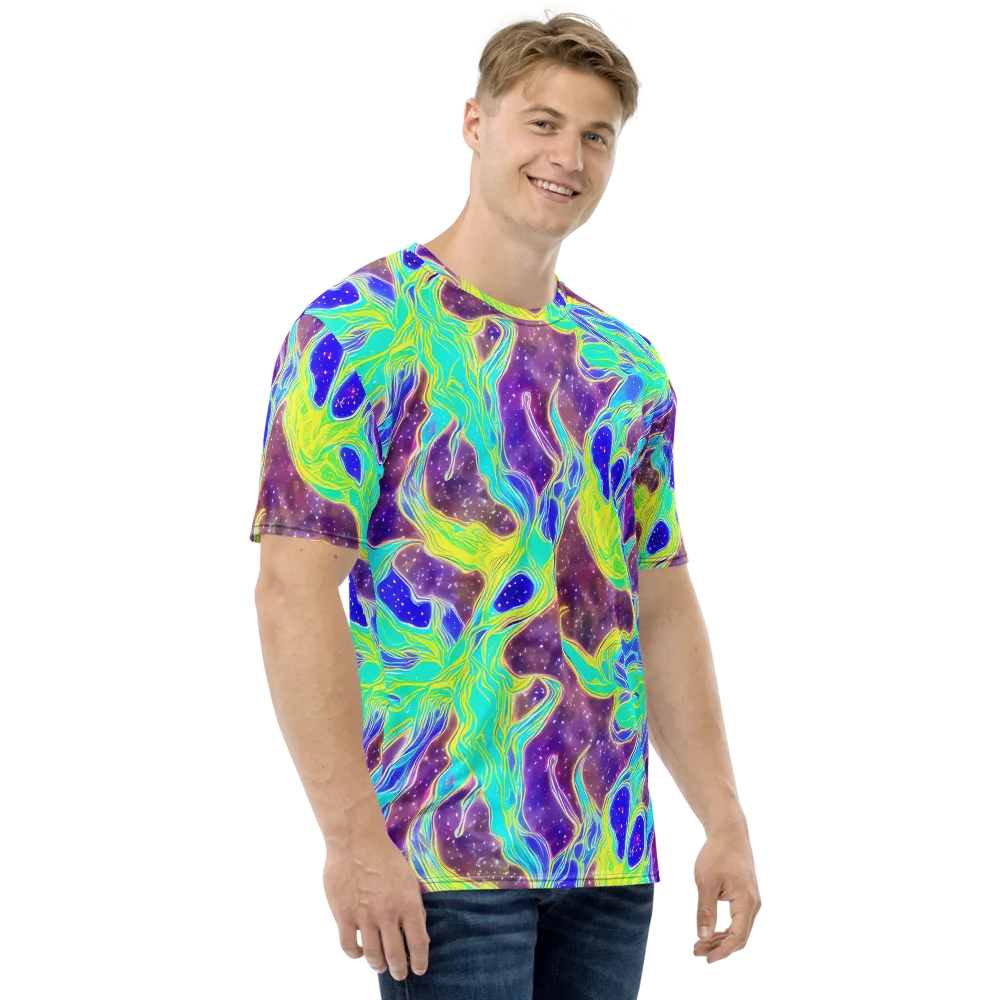 Galactic Marble on Men's Crew Neck T-Shirt — Right