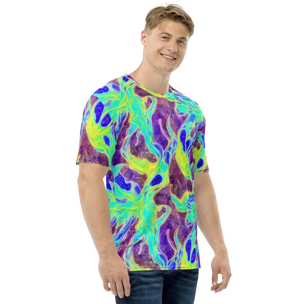 Galactic Marble on Men's Crew Neck T-Shirt — Right