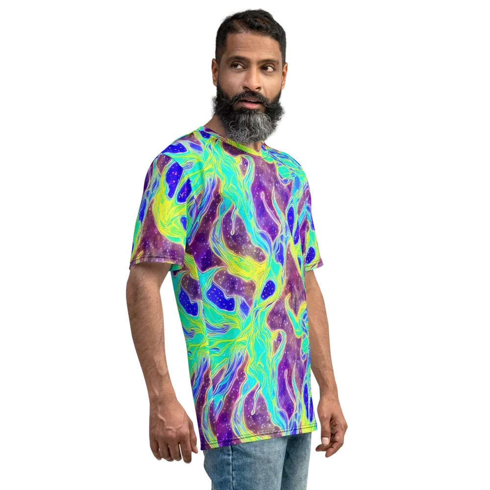 Galactic Marble on Men's Crew Neck T-Shirt — Right