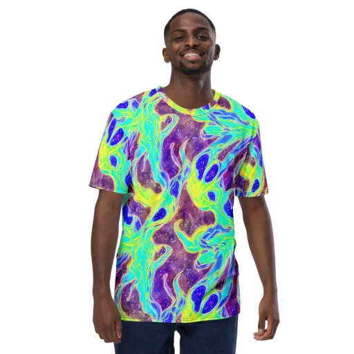 Galactic Marble on a Men's Crew Neck T-Shirt