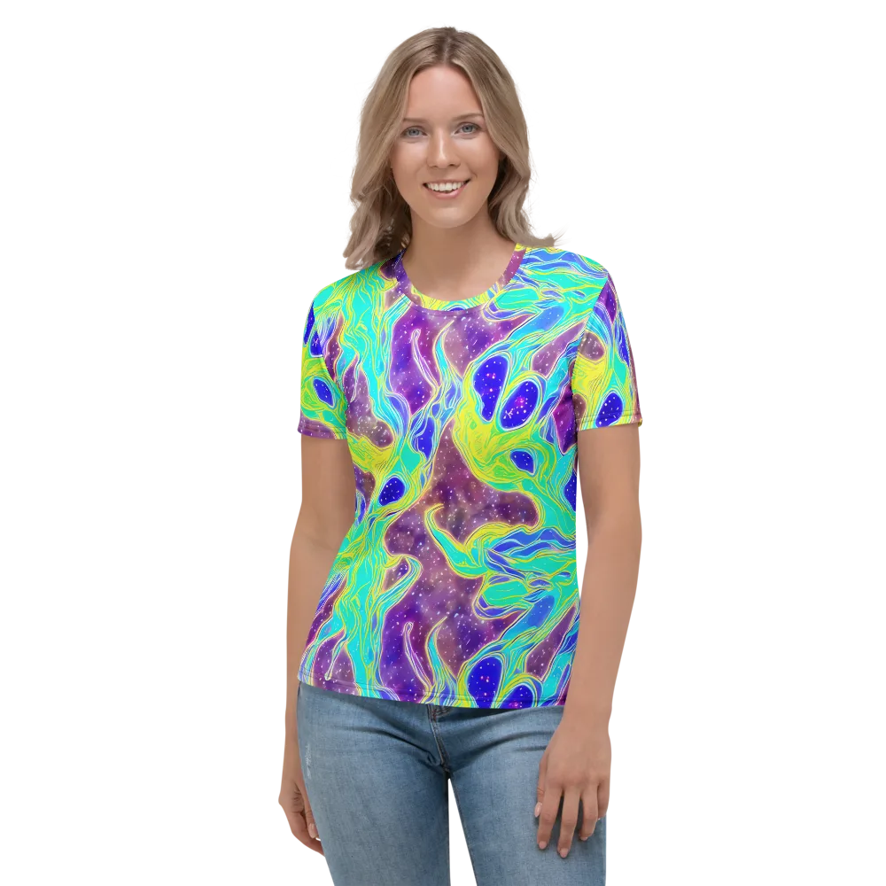 Galactic Marble on Women's Crew Neck T-Shirt — Front