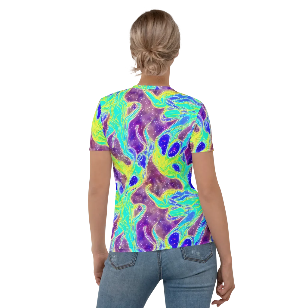 Galactic Marble on Women's Crew Neck T-Shirt — Back