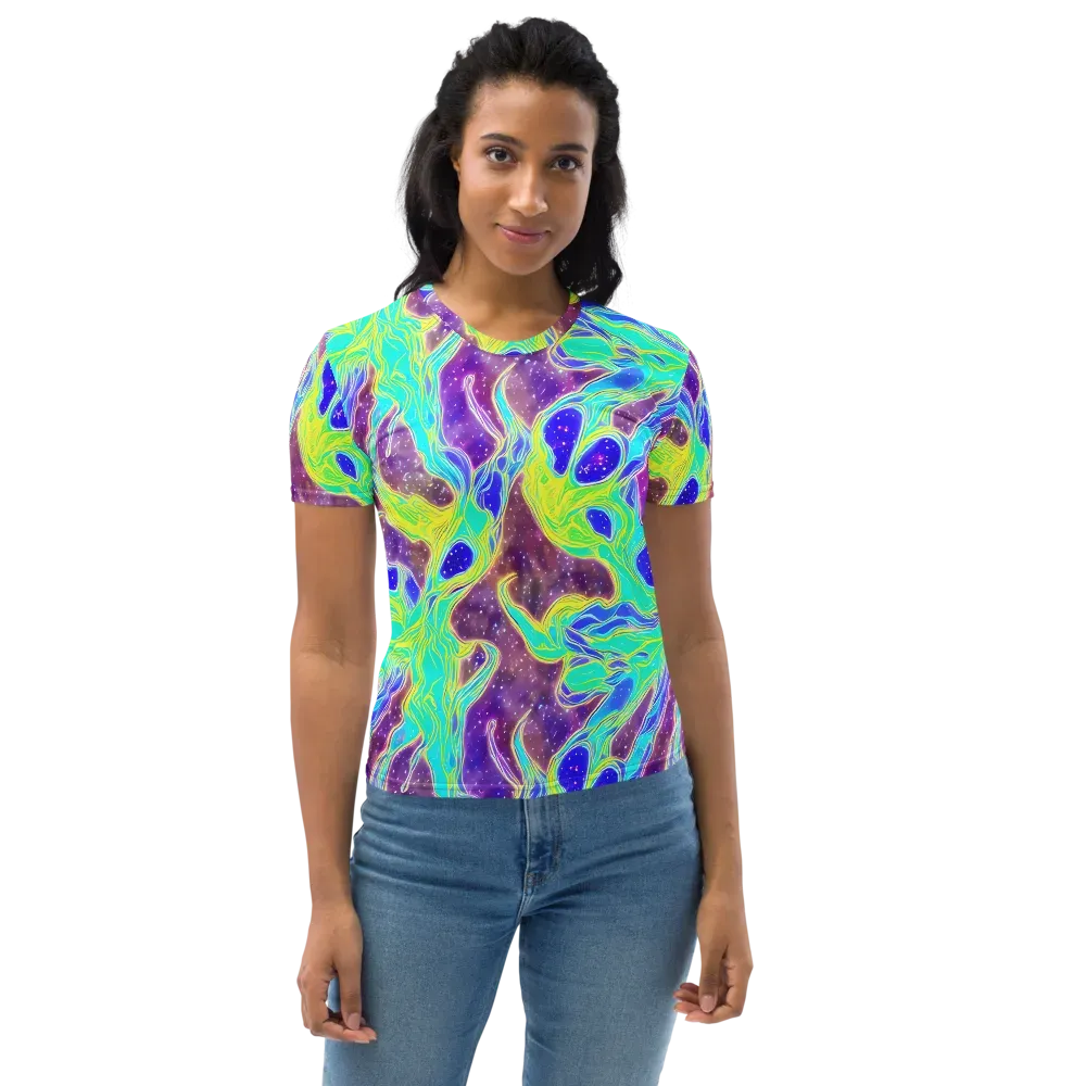 Galactic Marble on Women's Crew Neck T-Shirt — Front