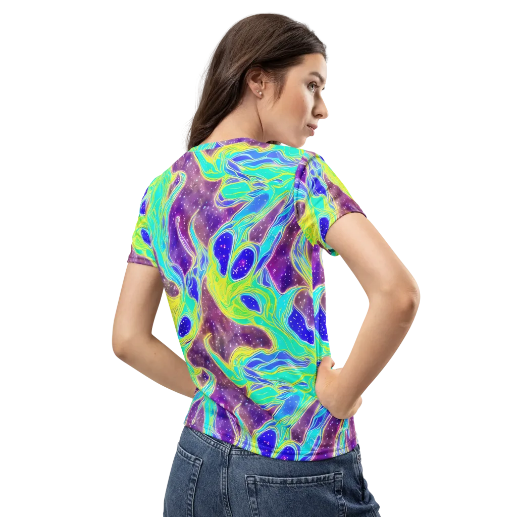 Galactic Marble on Women's Crew Neck T-Shirt — Back