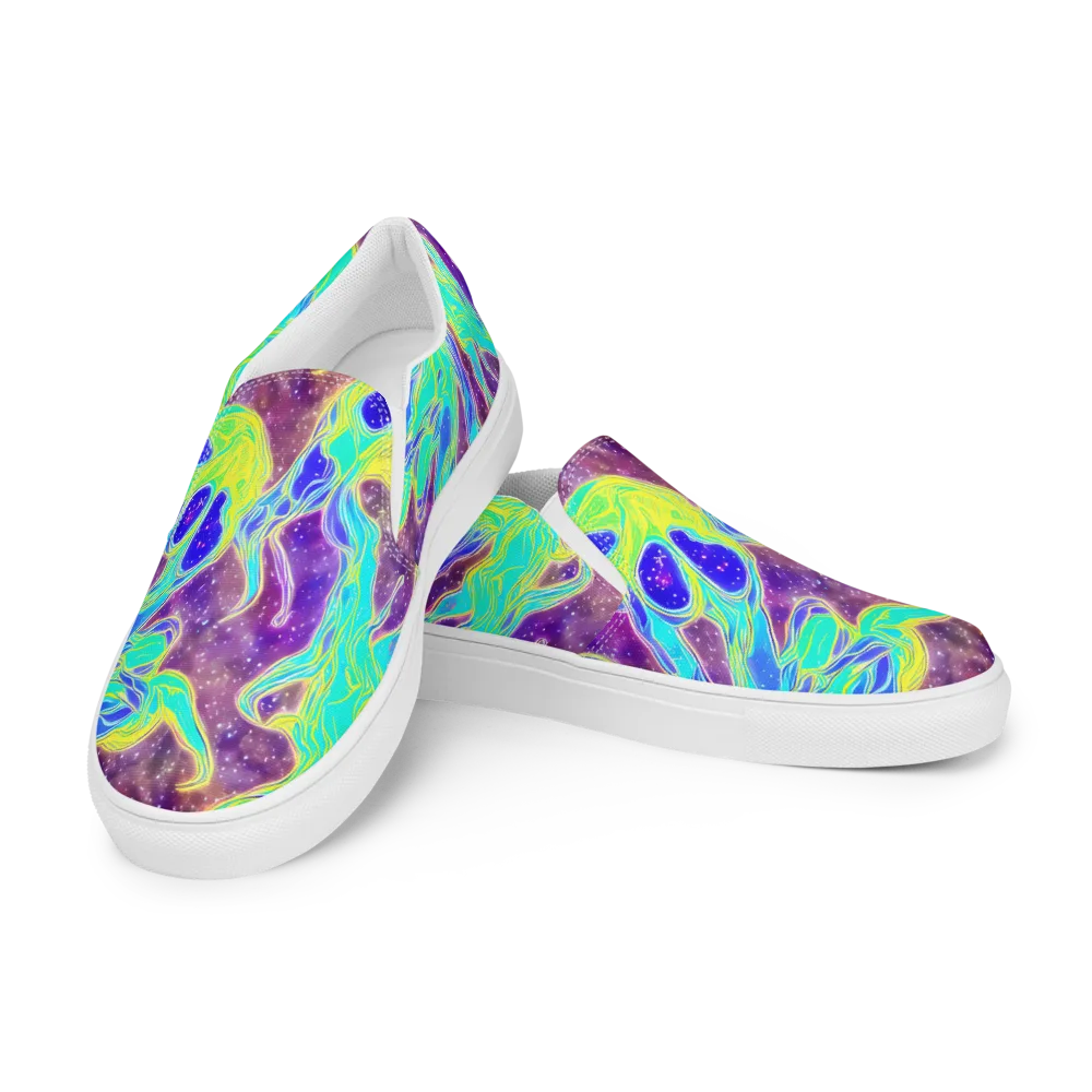 Galactic Marble on Men's Slip-On Canvas Shoes — Left Front