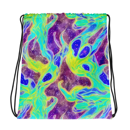 Galactic Marble on a Drawstring Bag