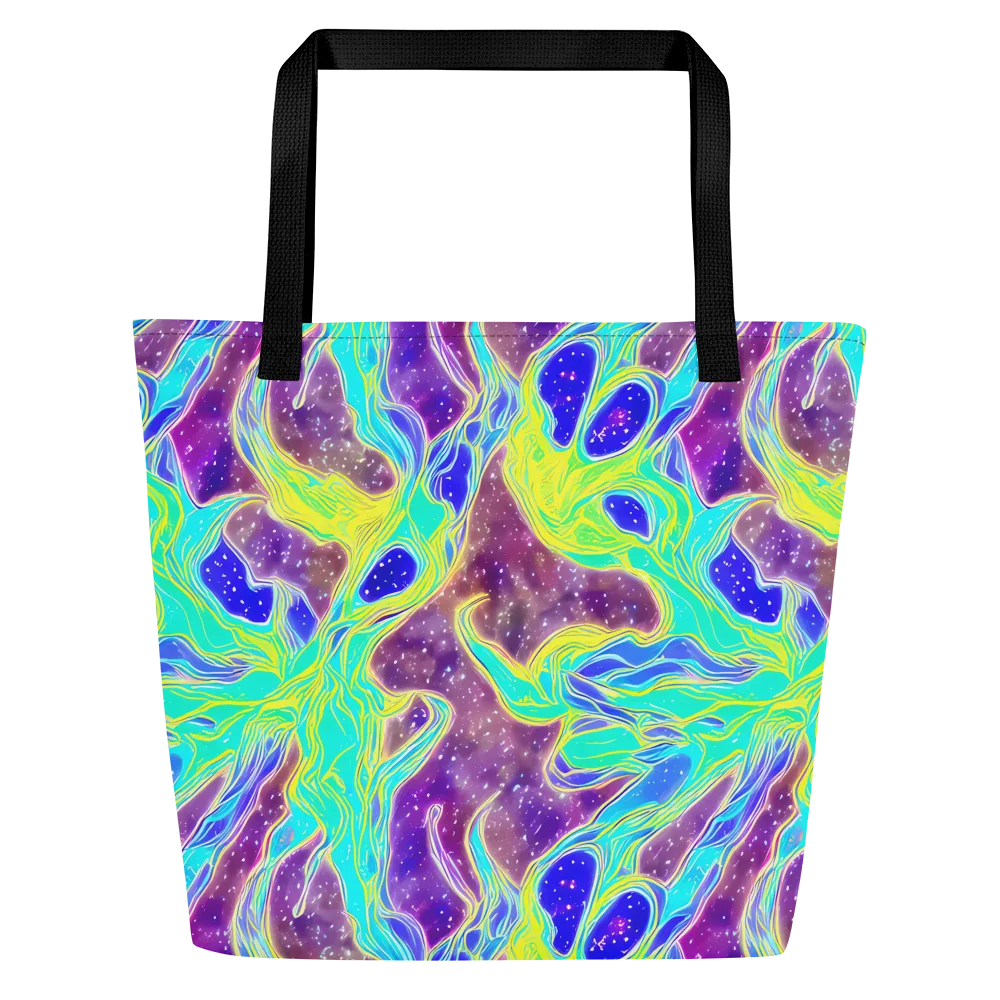 Galactic Marble on Large Tote Bag W/ Pocket — Front
