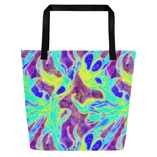 Galactic Marble on a Large Tote Bag W/ Pocket