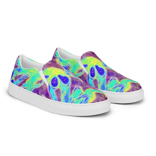 Galactic Marble on a Women's Slip-On Canvas Shoes