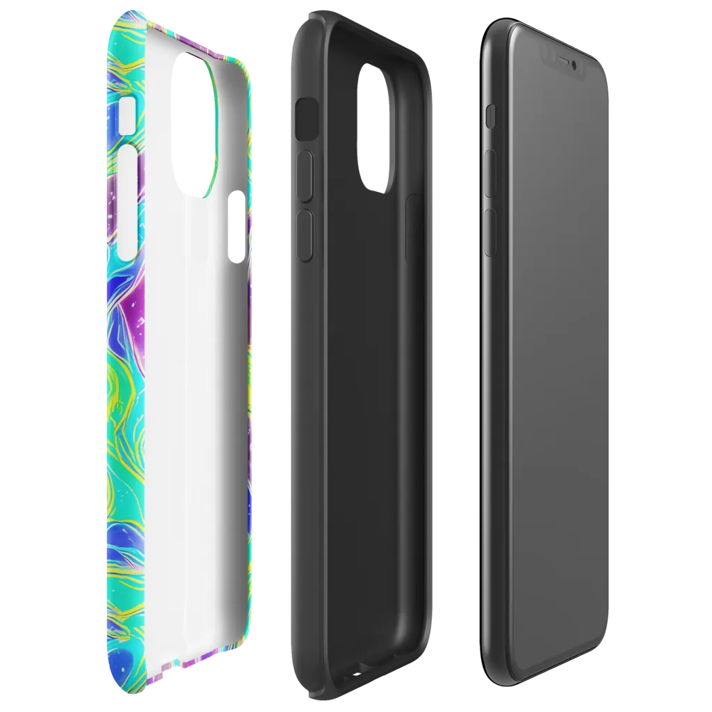 Galactic Marble on Tough Case for iPhone® — Right