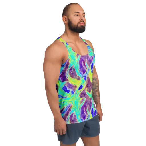 Galactic Marble on a Men's Tank Top