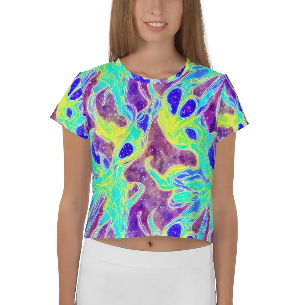 Galactic Marble on Crop Tee — Front