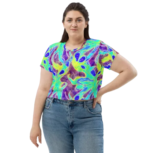 Galactic Marble on a Crop Tee