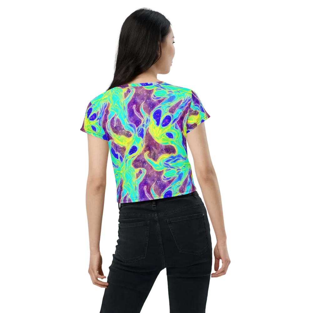 Galactic Marble on Crop Tee — Back