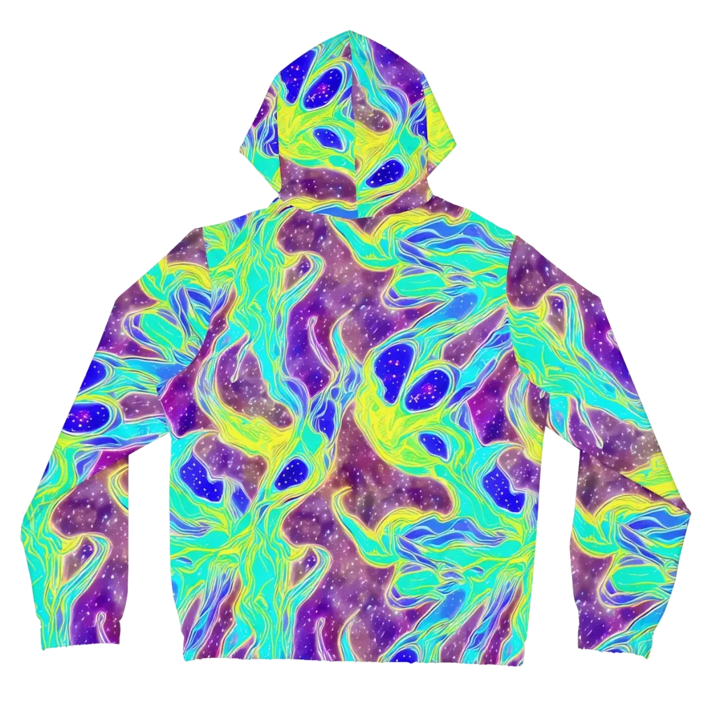 Galactic Marble on Women's Full-Zip Hoodie — Back