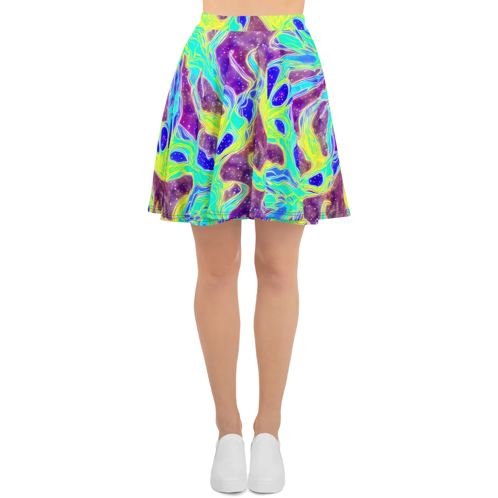 Galactic Marble on Skater Skirt — Front