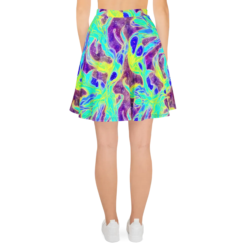 Galactic Marble on Skater Skirt — Back