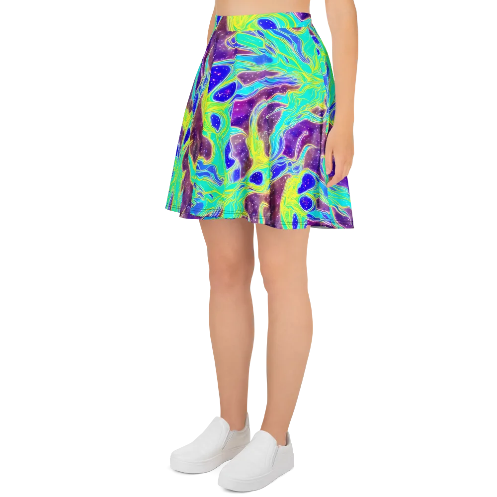 Galactic Marble on Skater Skirt — Left
