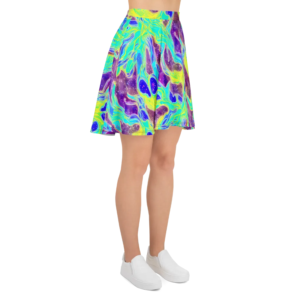 Galactic Marble on Skater Skirt — Right