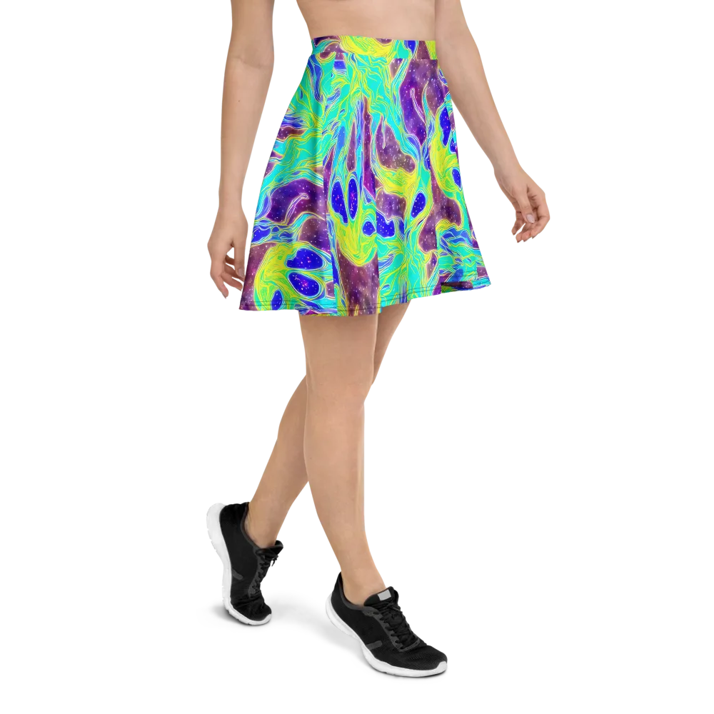 Galactic Marble on Skater Skirt — Right