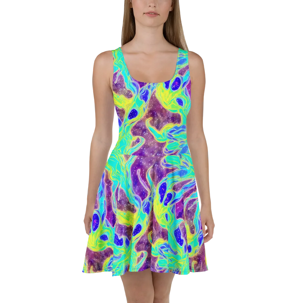 Galactic Marble on Skater Dress — Front