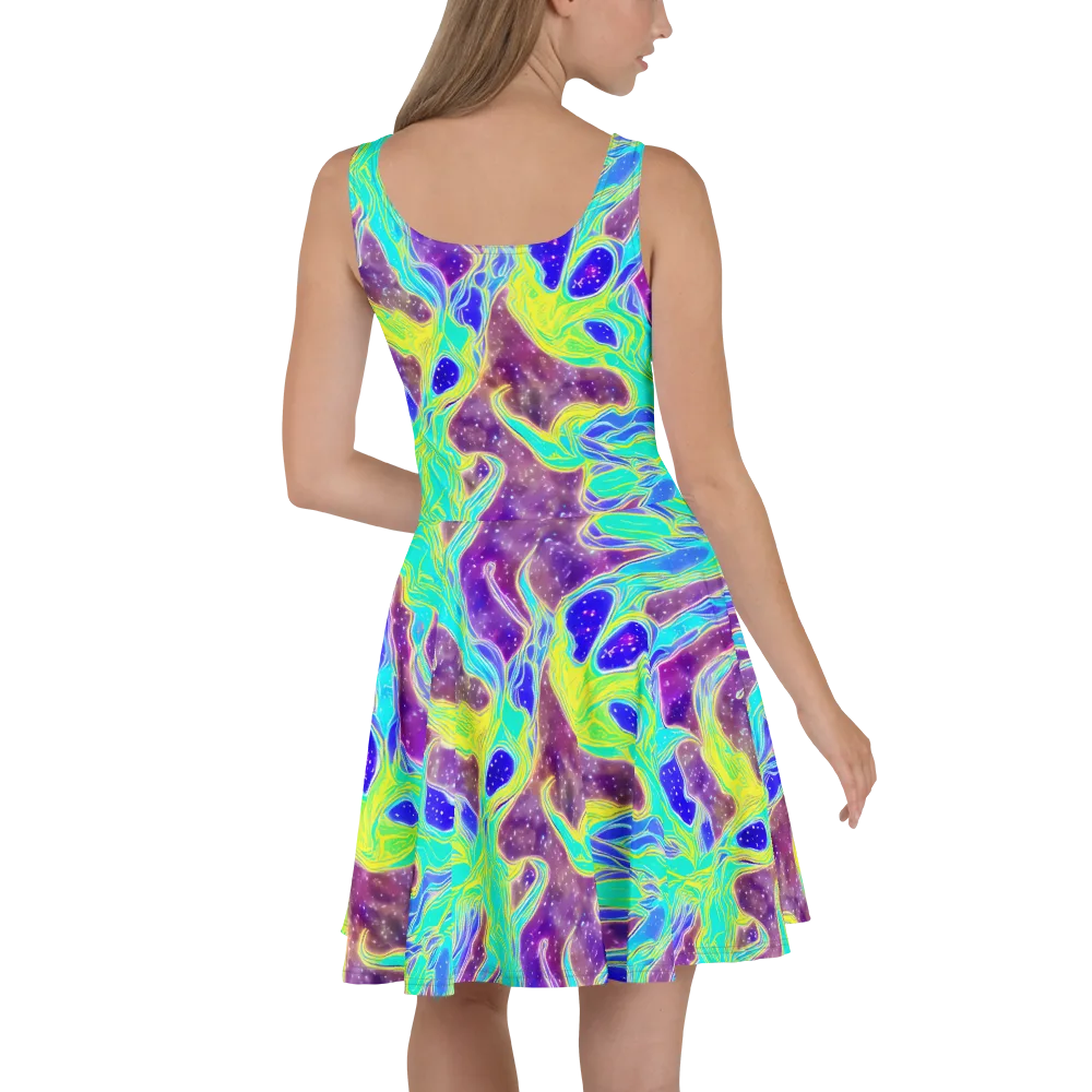 Galactic Marble on Skater Dress — Back