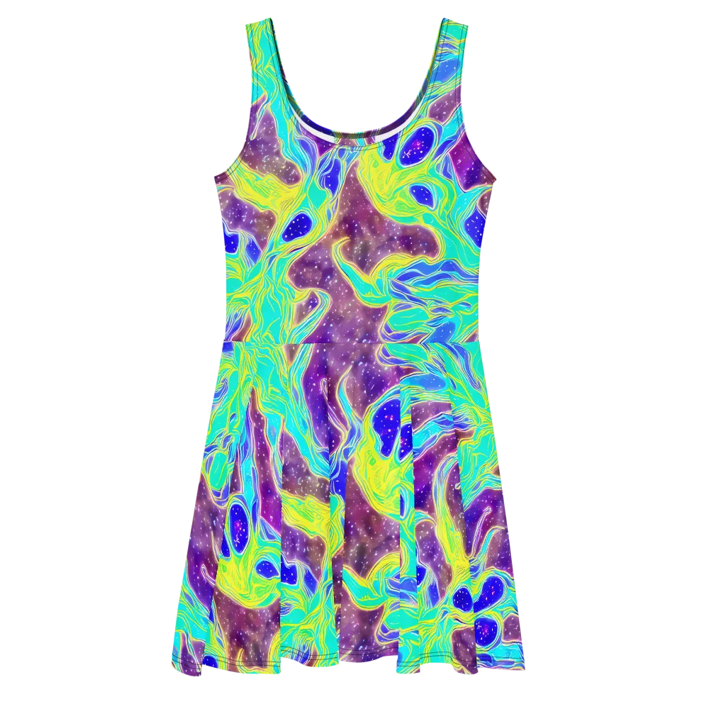 Galactic Marble on Skater Dress — Front