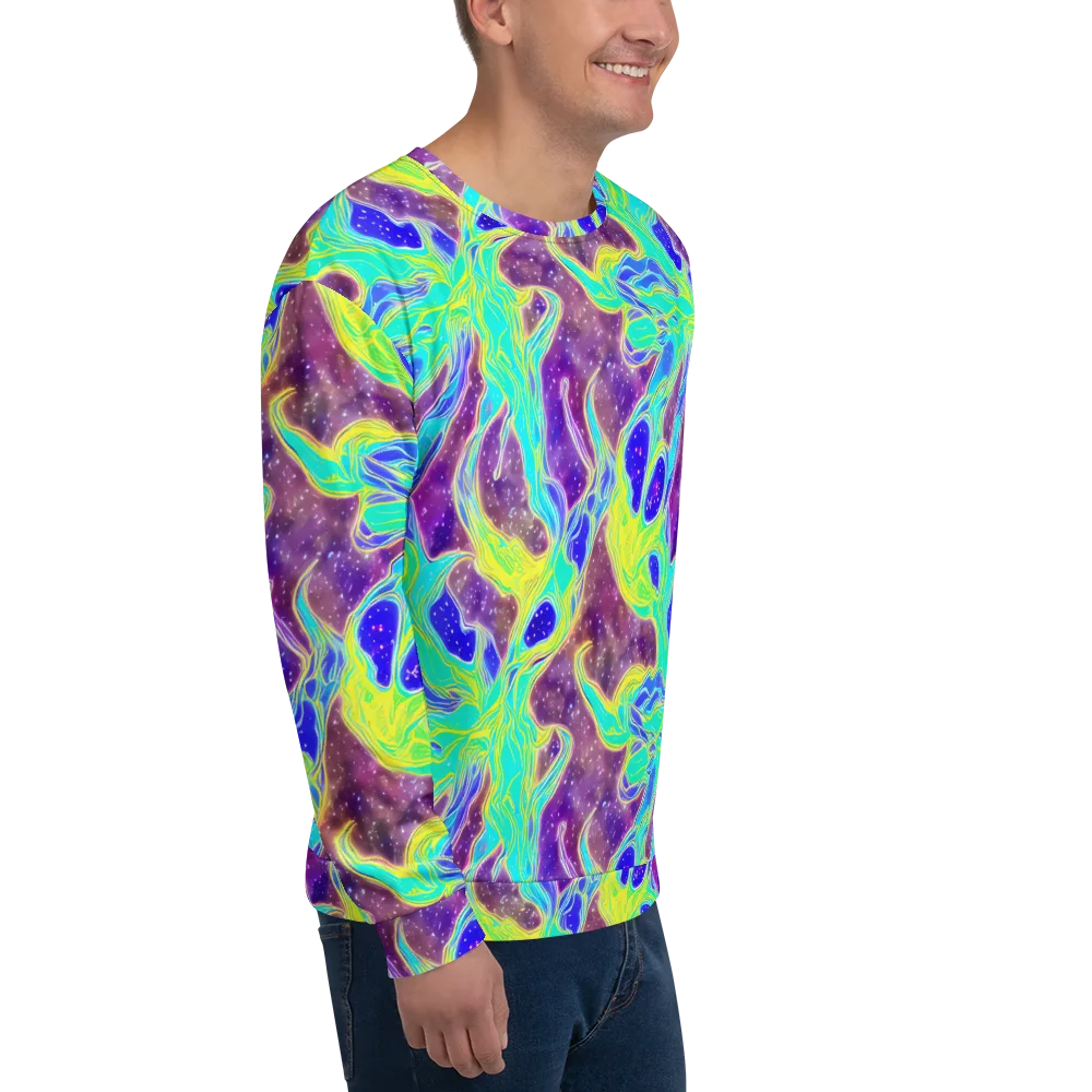Galactic Marble on Sweatshirt — Right Front