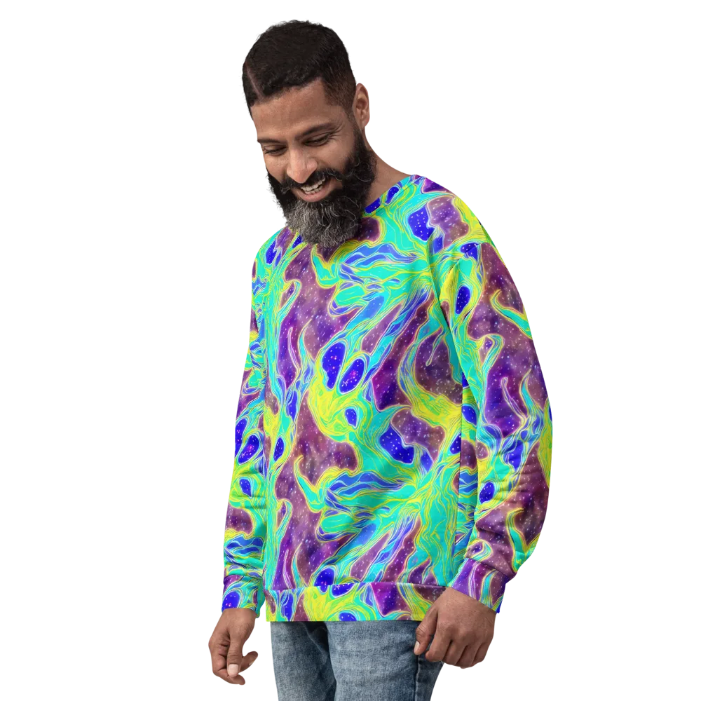 Galactic Marble on Sweatshirt — Left Front