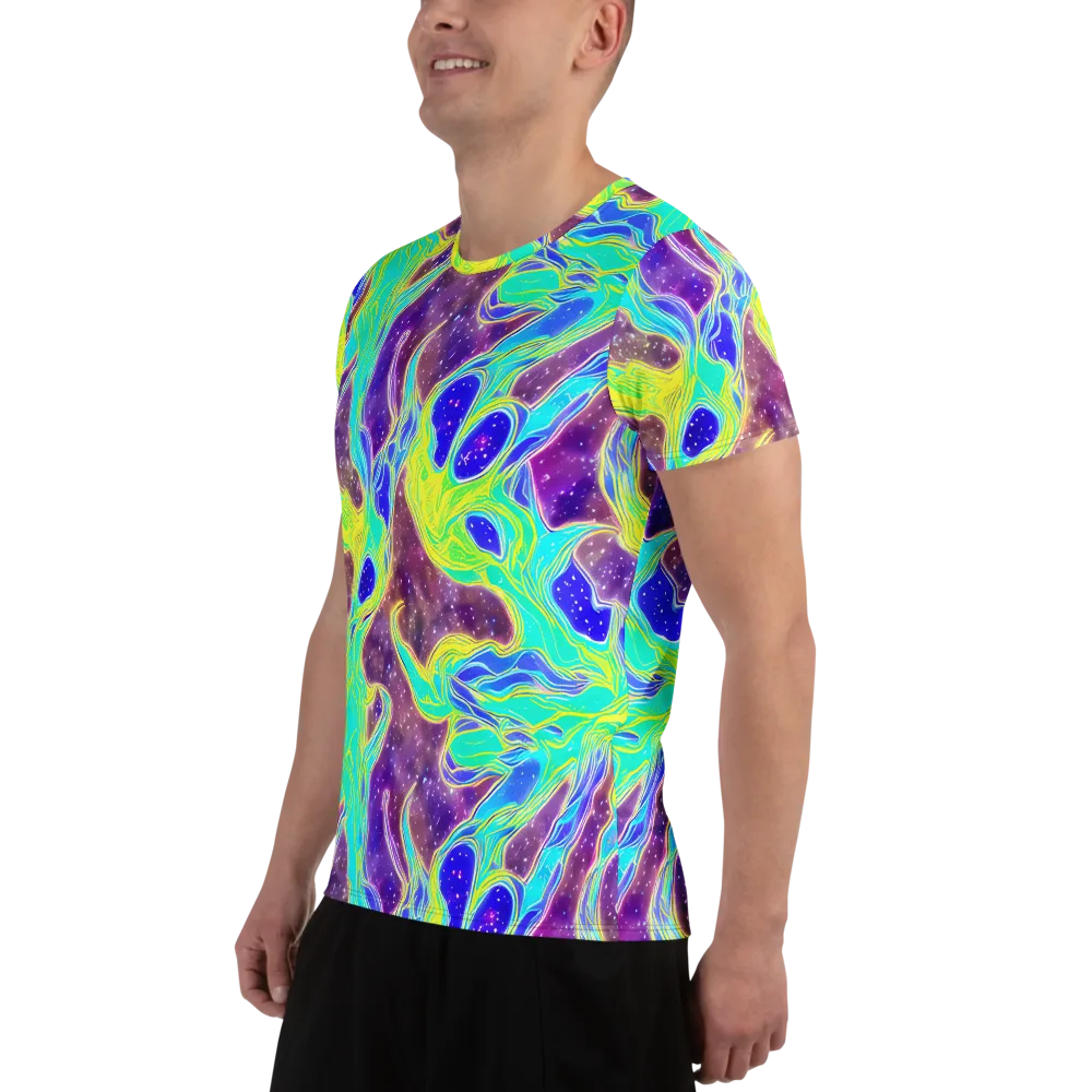 Galactic Marble on Men's Athletic T-Shirt — Left