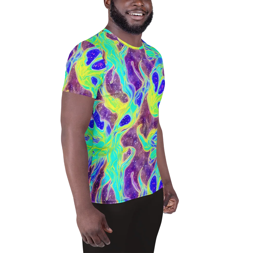 Galactic Marble on Men's Athletic T-Shirt — Right