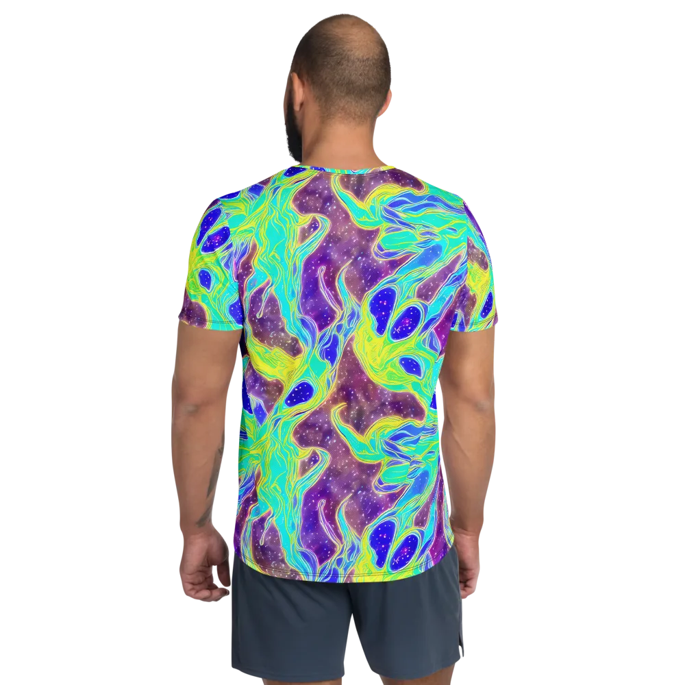 Galactic Marble on Men's Athletic T-Shirt — Back