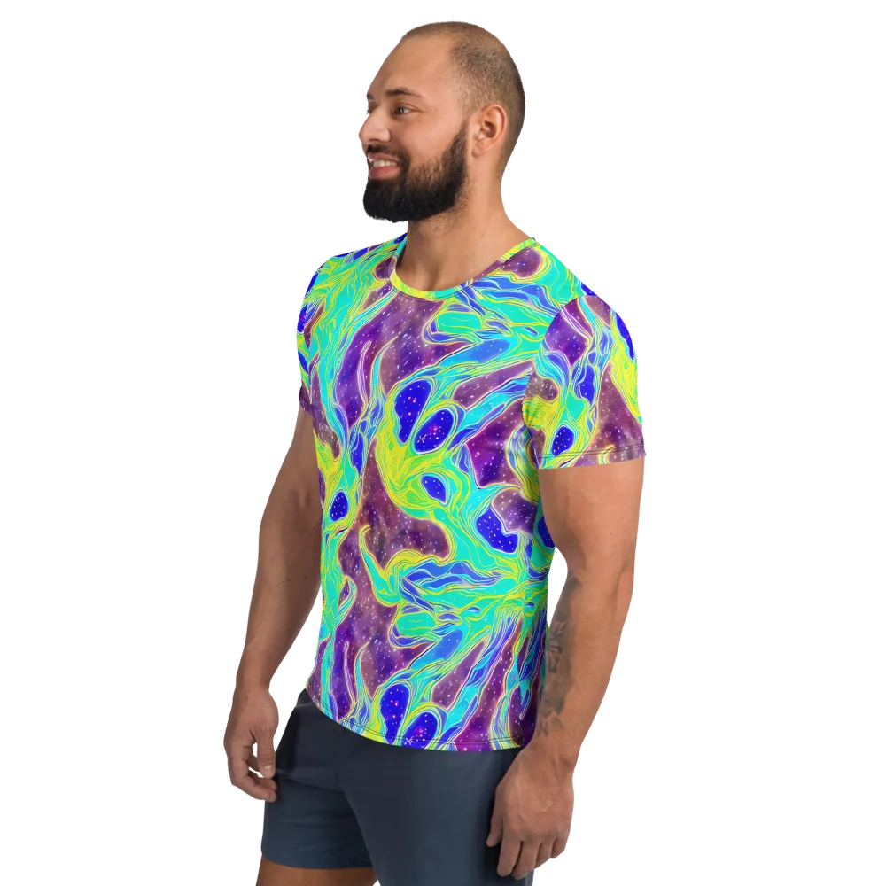 Galactic Marble on Men's Athletic T-Shirt — Left