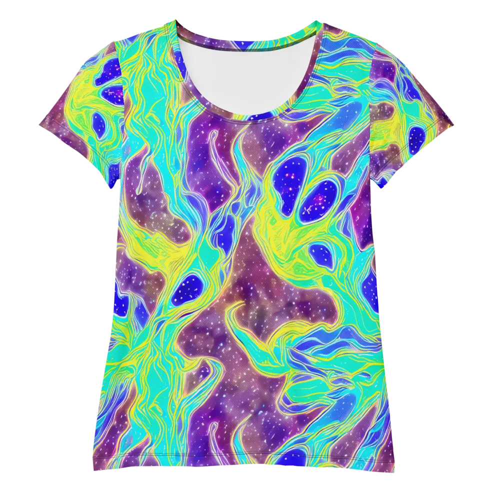 Galactic Marble on Women's Athletic T-Shirt — Front