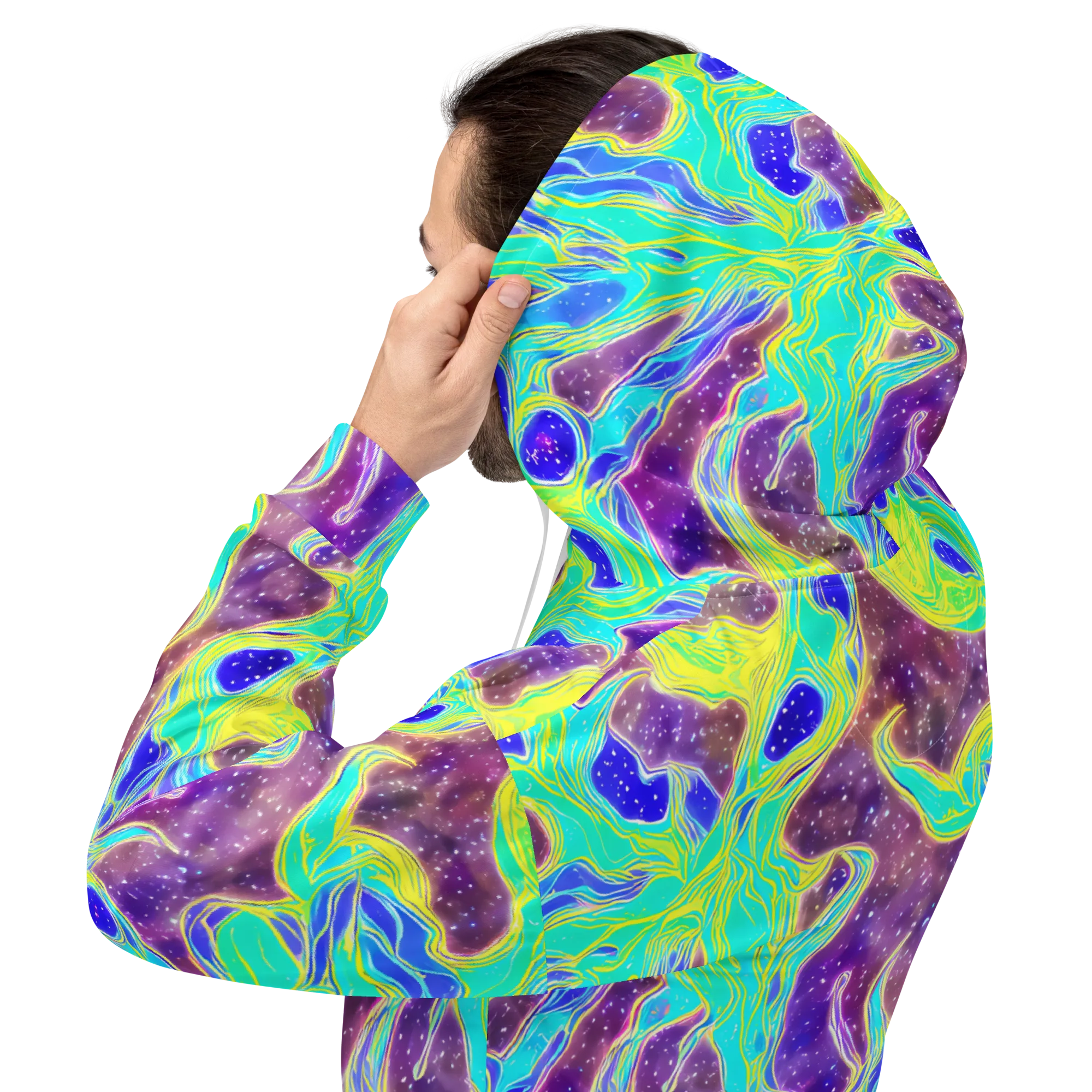 Galactic Marble on Hoodie — Back