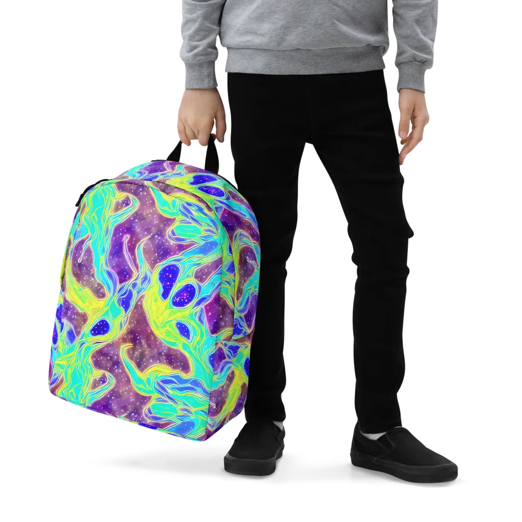 Galactic Marble on Minimalist Backpack — Zoomed-in