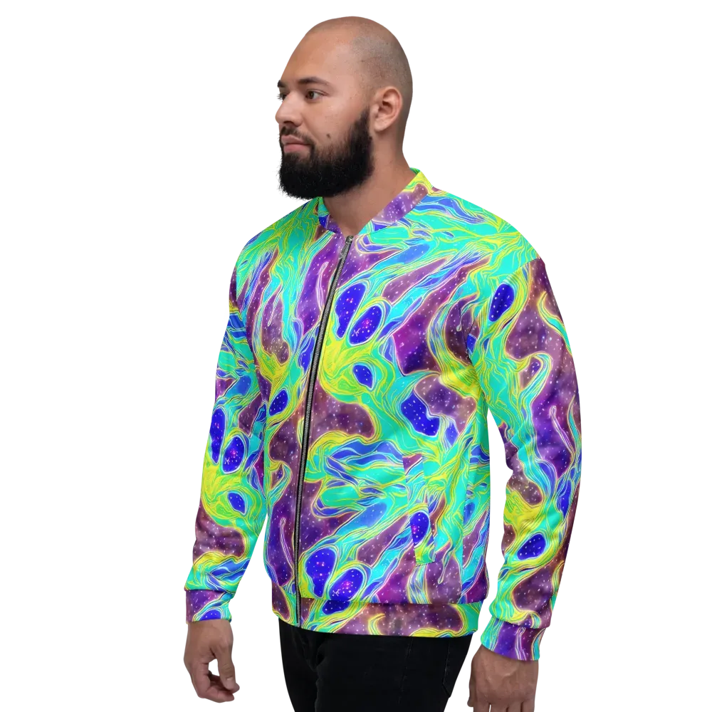 Galactic Marble on Bomber Jacket — Left