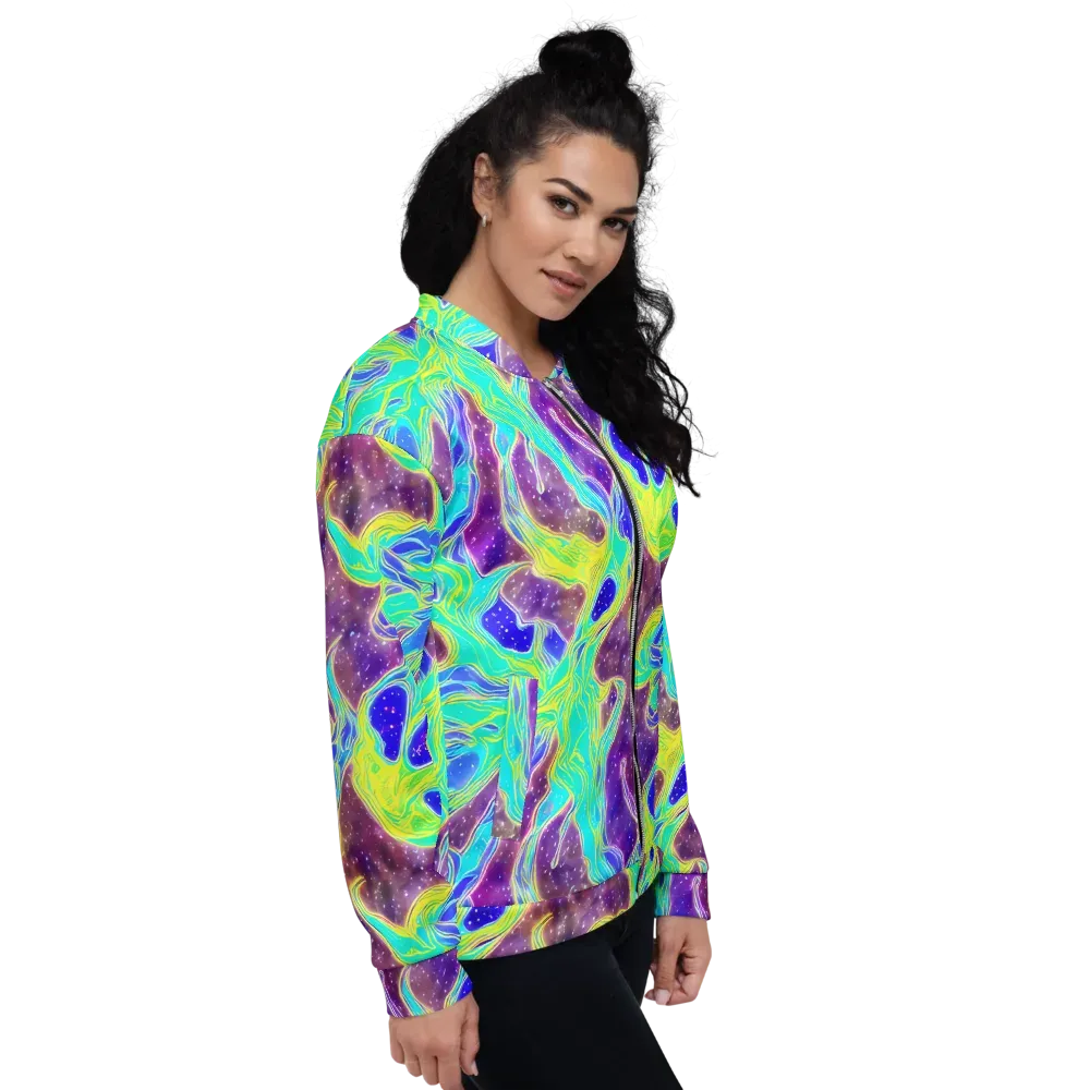 Galactic Marble on Bomber Jacket — Right