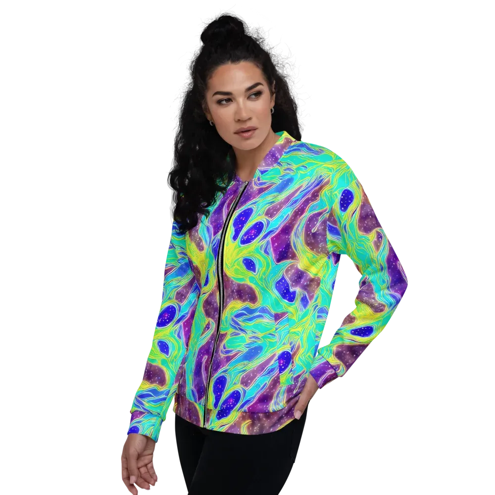Galactic Marble on Bomber Jacket — Left