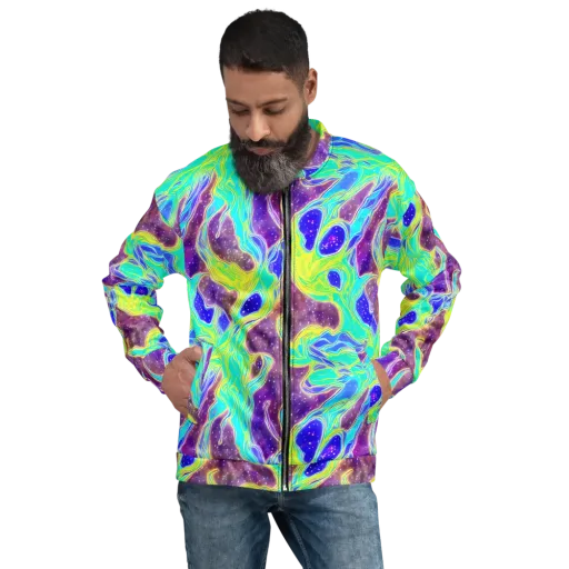 Galactic Marble on a Bomber Jacket