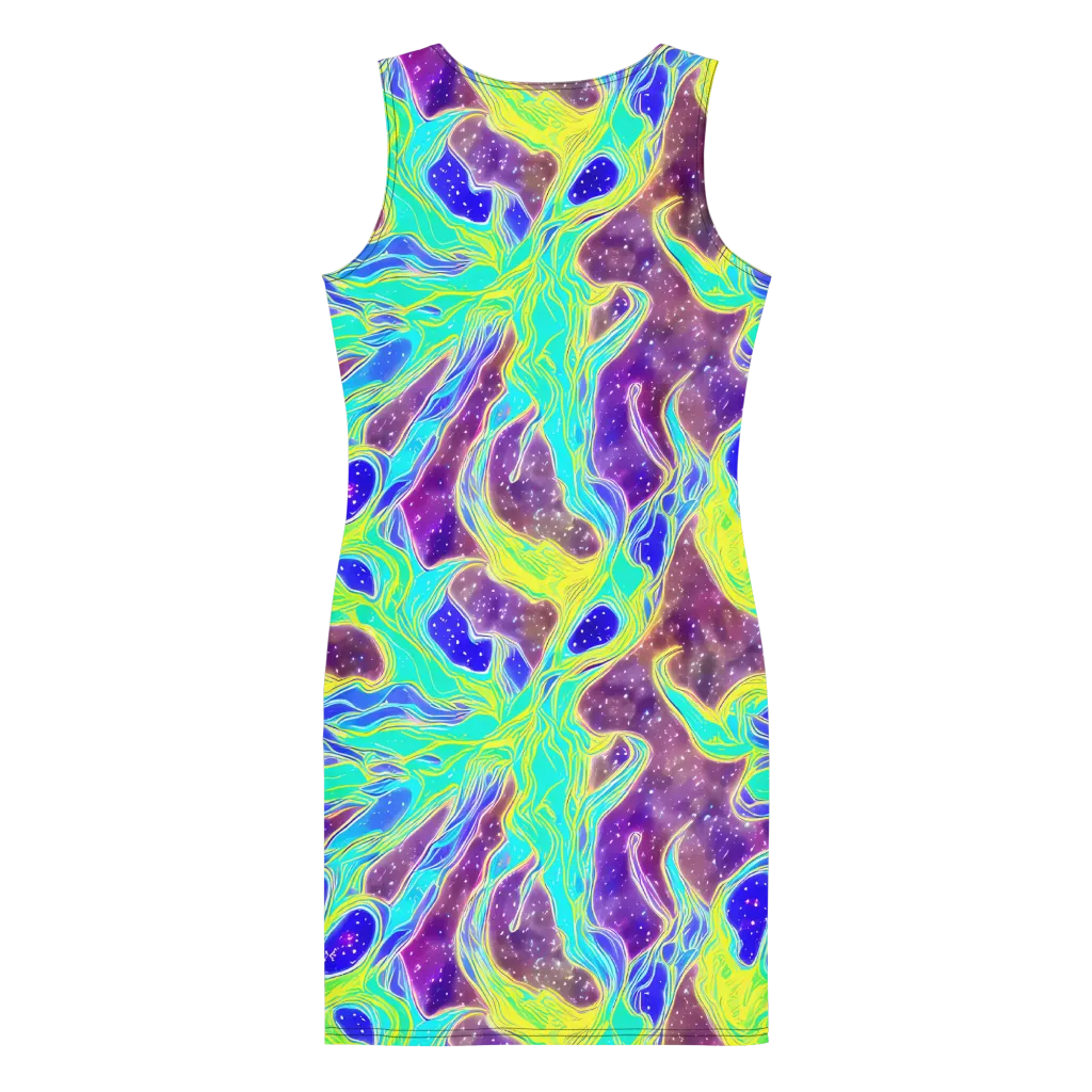 Galactic Marble on Bodycon Dress — Back